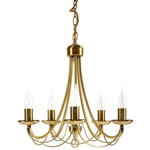 Candellux Żyrandol LAMPA wisząca OPRAWA klasyczna MUZA 35-69170 Patyna płomyk