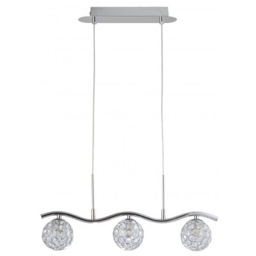 Candellux STARLET lampa sufitowa wisząca Chrom / TRANSPARENT 33-85743