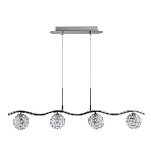 Candellux STARLET lampa sufitowa wisząca Chrom / TRANSPARENT 34-85750