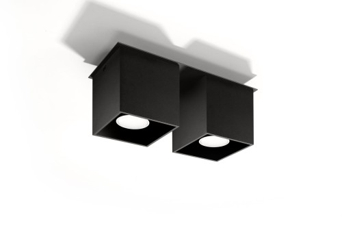 Sollux Lighting Plafon QUAD 2 czarny