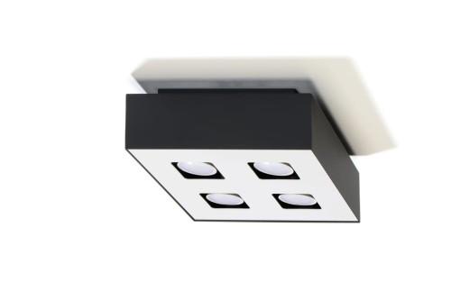 Sollux Lighting Plafon MONO 4 czarny BLUE SAPPHIRE