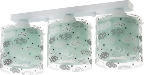 Dalber Zielone Chmury lampa sufitowa 3-punktowa 41413H