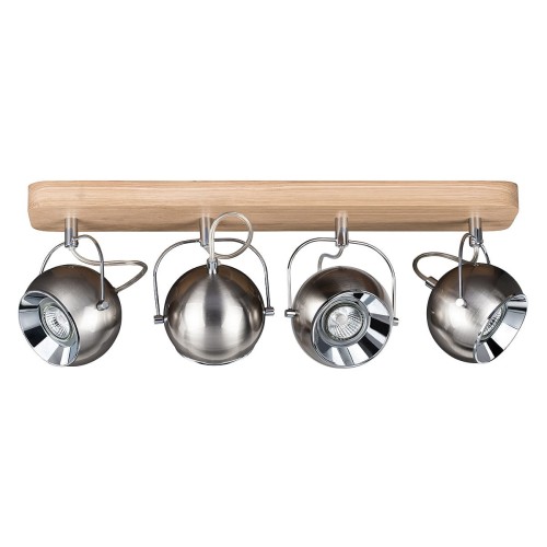Spotlight Ball Wood Sufitowa Spot-Light 5131474L Drewno Dębowe/Metal