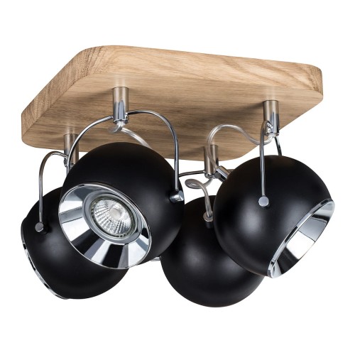 Spotlight Ball Wood Sufitowa Spot-Light 5133474 Drewno Dębowe/Metal