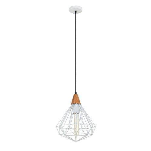 Italux Lampa wisząca zwis Maelle 1x60W E27 biała MDM-2591/1S WH
