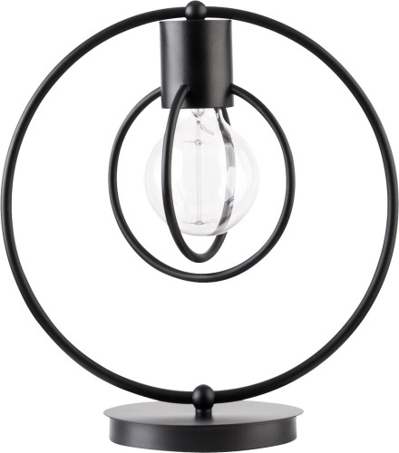 Sigma Aura Koło lampka stołowa 1-punktowa czarna/biała 50080