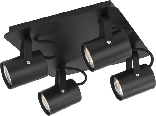 Sigma KAMERA Czarny 4 plafon - Lampa sufitowa 4x GU10 (max 25W) 32555