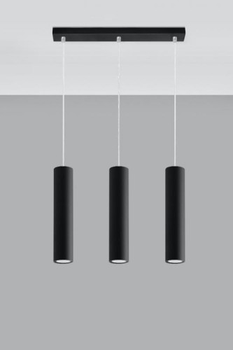 Sollux Lighting Lampa wisząca LAGOS 3L czarny
