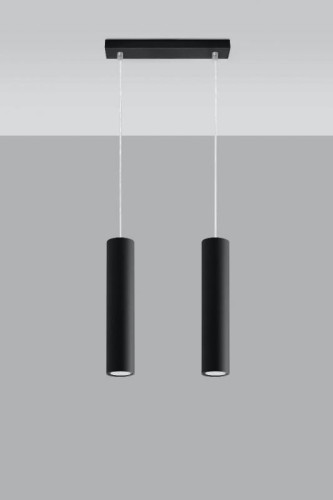 Sollux Lighting Lampa wisząca LAGOS 2 czarny