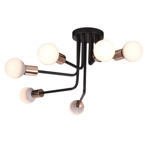 Candellux Zwis Spill 6 x 60 W E27 czarny 36-56542