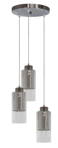 Candellux Lampa wisząca Libano 3x60W Srebrny (33-51691)