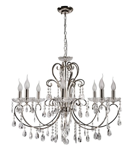 Candellux AURORA Żyrandol 8x40W E14 Chrom 38-97579