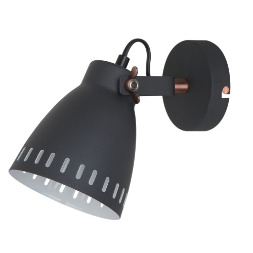 Kinkiet Franklin 1 x 60 W E27 czarny/miedź (MB-HN5050-1-B+RC)