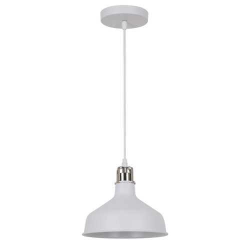 Italux LAMPA wisząca HOOPER MD-HN8049M-WH+S.NICK metalowa OPRAWA industrialny ZWIS loft biały MD-HN8049M-WH+S.NICK