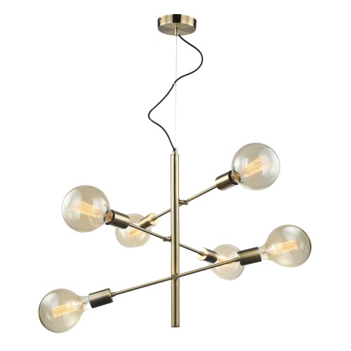 Italux MADALYN MDM3582/6 AB lampa wisząca brąz antyczny MDM3582/6 AB
