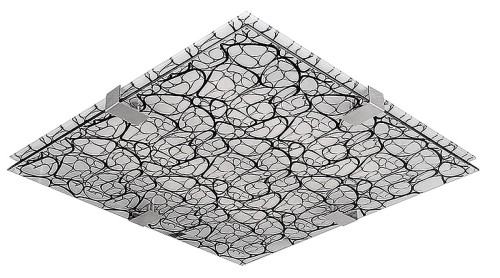 Candellux Plafon Fiera 1x9W LED Kwadrat