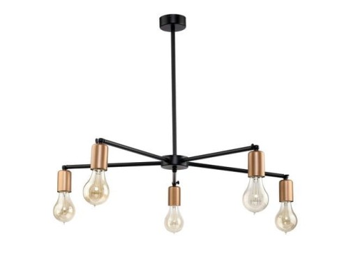 Nowodvorski Żyrandol LAMPA wisząca STICKS 9735 industrialna OPRAWA metalowy ZWIS pająk miedź czarny