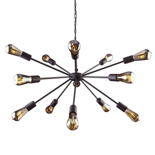 Nowodvorski Żyrandol LAMPA wisząca ROD 9733 industrialna OPRAWA metalowa ZWIS loft na łańcuchu gwiazda czarna