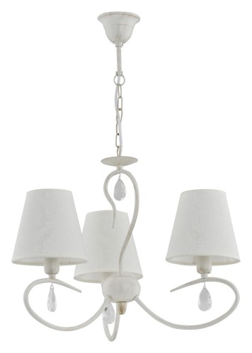 Alfa Lampa wisząca zwis Bali White 3x40W E14 shabby chic 18523.1013