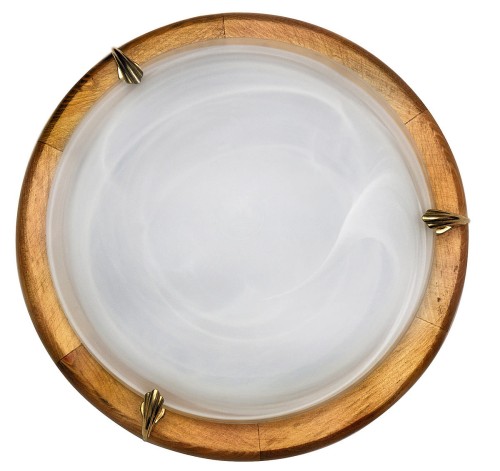 Candellux DUNA LAMPA SUFITOWA PLAFON36 DĄB ALABASTER 2X60W