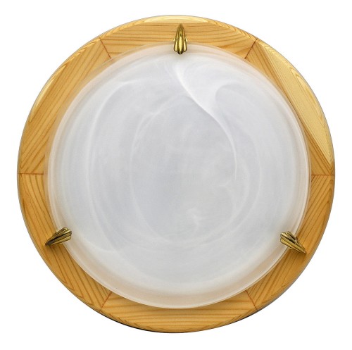 Candellux Plafon Drewno Alabaster 13-64052