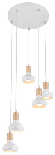Candellux Puerto lampa wisząca 5-punktowa biała 35-62772 35-62772
