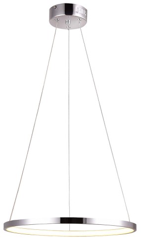 Candellux Lighting lampa wisząca LUNE LED 31-64646 chrom srebrna nad stół minimalistyczna do biura 31-64646