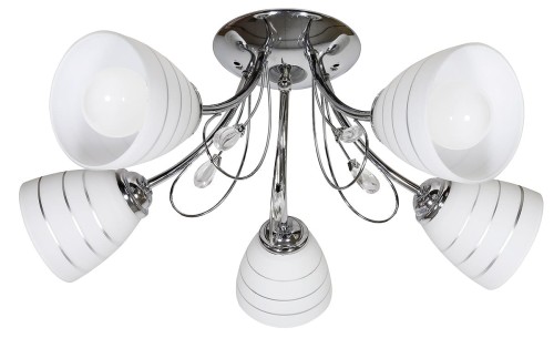 Candellux Lampa wisząca zwis Simpli 5x40W E27 chrom 35-63854 Wyprzedaż! Ostatnia sztuka!