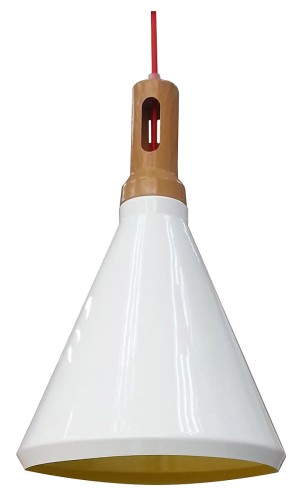 Candellux ROBINSON Zwis 26 1X60W E27 Biały / WNĘTRZE ŻÓŁTE 31-37695