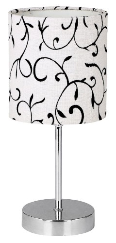 Candellux Lampka nocna EMILY 41-26750 abażurowa Lampa stołowa wzorki biały