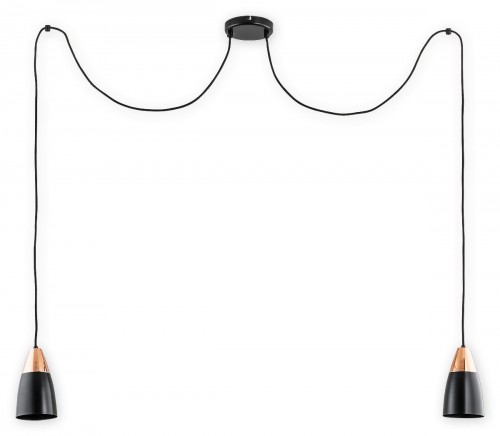 Lemir Kala Pająk lampa wisząca 2-punktowa czarna O2662 W2 CZA O2662 W2 CZA