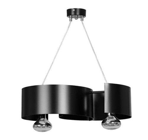 Emibig Vixon lampa wisząca 2-punktowa czarna 284/2 284/2