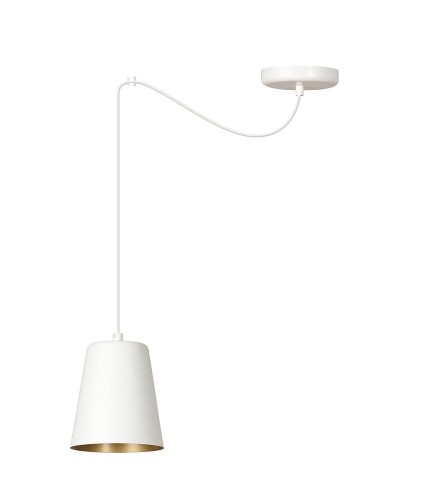 Emibig Link lampa wisząca 1-punktowa biała/złota 456/1 456/1