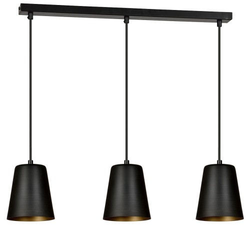 Emibig Milagro lampa wisząca 3-punktowa czarna/złota 415/3 415/3
