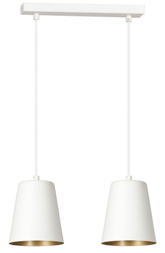 Emibig Milagro lampa wisząca 2-punktowa biała/złota 414/2 414/2