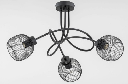 Alfa Praxide 2577340 plafon lampa sufitowa 3x60W E27 czarny
