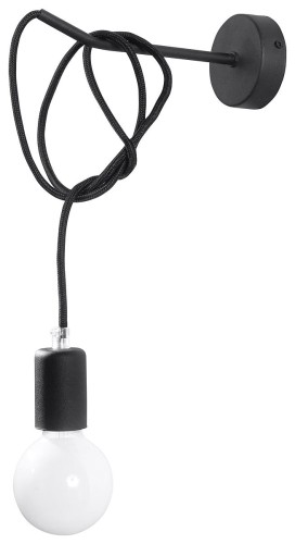 Sollux Lighting Kinkiet EDISON czarny NICKEL