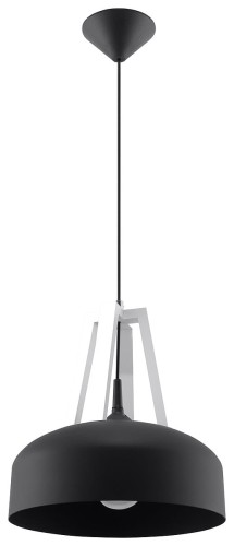 Sollux Lighting CASCO Czarna | Białe Drewno lampa wisząca SL.0389 SL.0389