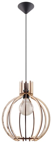 Sollux Lighting Lampa wisząca ARANCIA naturalne drewno