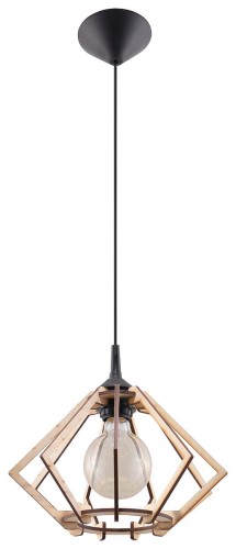 Sollux Lighting Lampa wisząca POMPELMO naturalne drewno