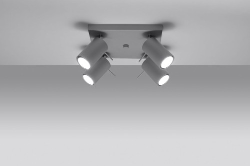 Sollux Lighting Plafon RING 4 szary