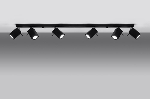 Sollux Lighting Plafon MERIDA 6L czarny