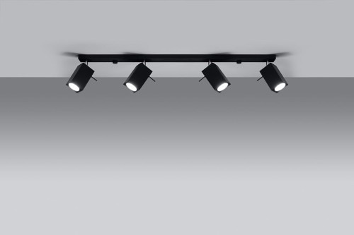 Sollux Lighting Plafon MERIDA 4L czarny