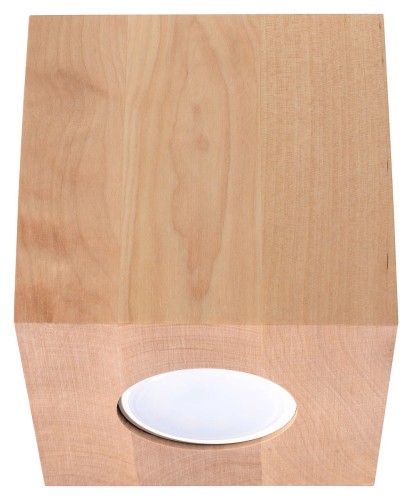 Sollux Lighting Plafon QUAD naturalne drewno