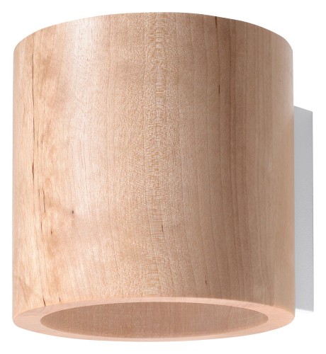 Sollux Lighting Kinkiet ORBIS naturalne drewno PEACH PUFF