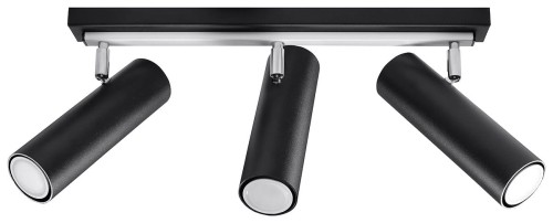 Sollux Lighting Plafon DIREZIONE 3 czarny