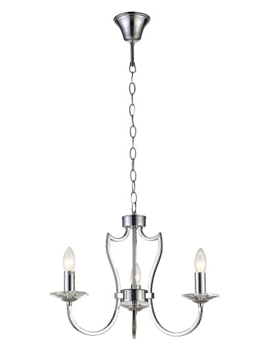 EVO Żyrandol LAMPA wisząca EVO P03755CH świecznikowa OPRAWA metalowy zwis chrom EVO P03755CH