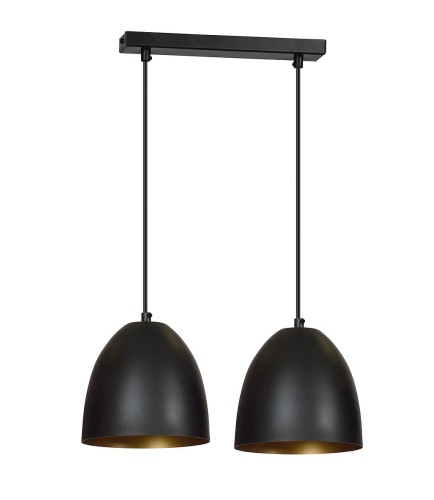Emibig Lenox lampa wisząca 2-punktowa czarna/złota 410/2 410/2