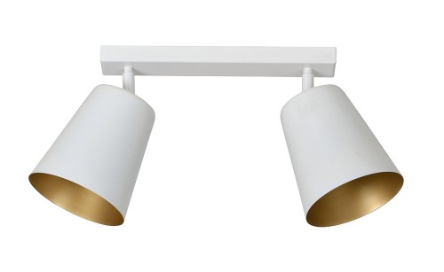 Emibig Prism lampa sufitowa (spot) 2-punktowa biała/złota 407/2 407/2