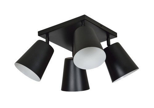 Emibig Prism lampa sufitowa (spot) 4-punktowa czarna/biała 385/4 385/4